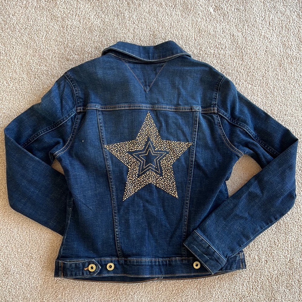Tommy Hilfiger Trucker Denim Jeans Jacket with back star embellishment size S